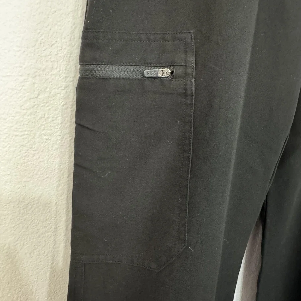 Figs Cairo Cargo Technical Collection Scrub Pants Mens XL‎ Straight Leg Black